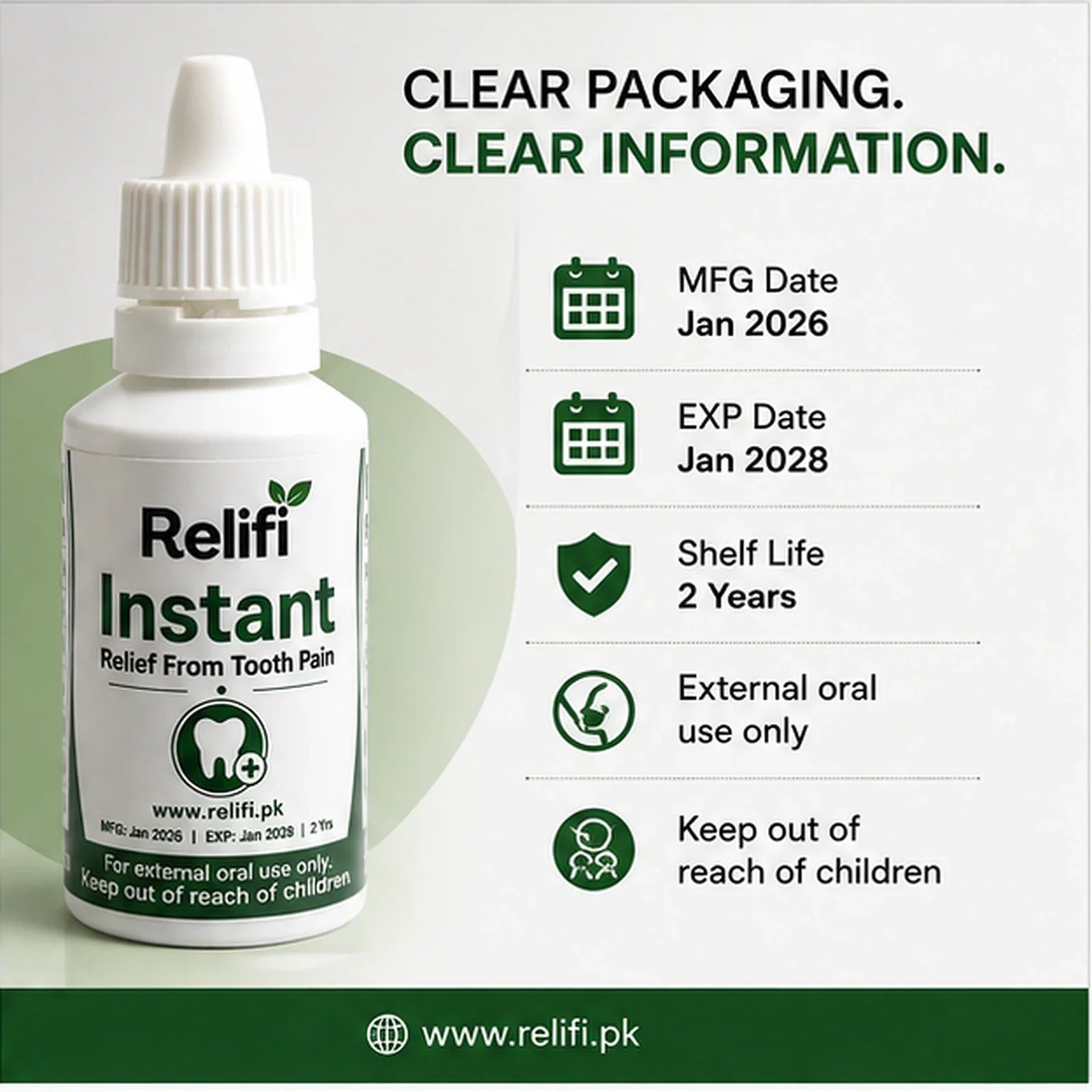 Relifi Instant Tooth Pain Relief