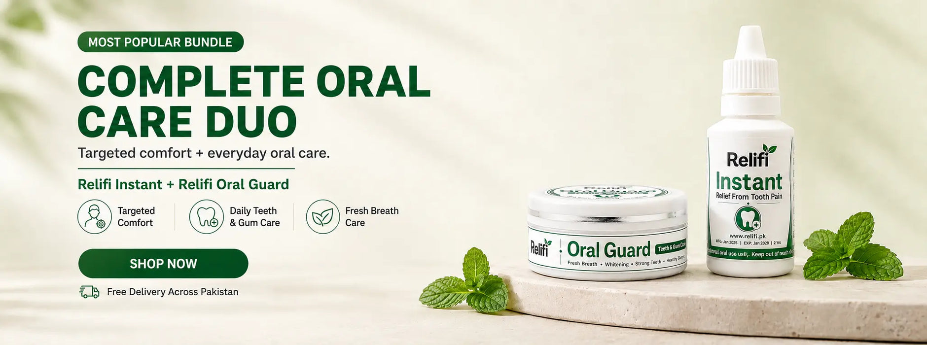 Relifi Oral Care Banner